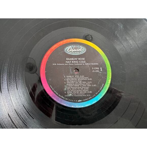 NAT KING COLE – Ramblin' Rose - LP vinyle 1962 Capitol Records – ST 1793 Pop - Picture 2 of 4